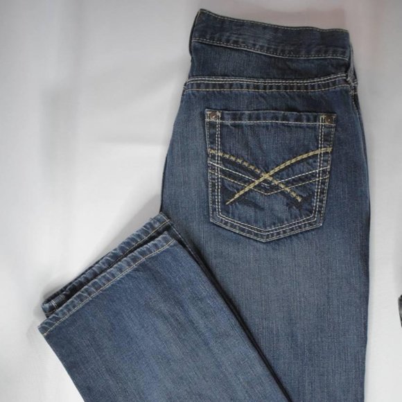 Ariat Denim Straight Slim Jeans Size 35 x 34 - Picture 1 of 5